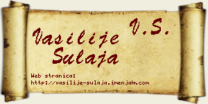 Vasilije Šulaja vizit kartica